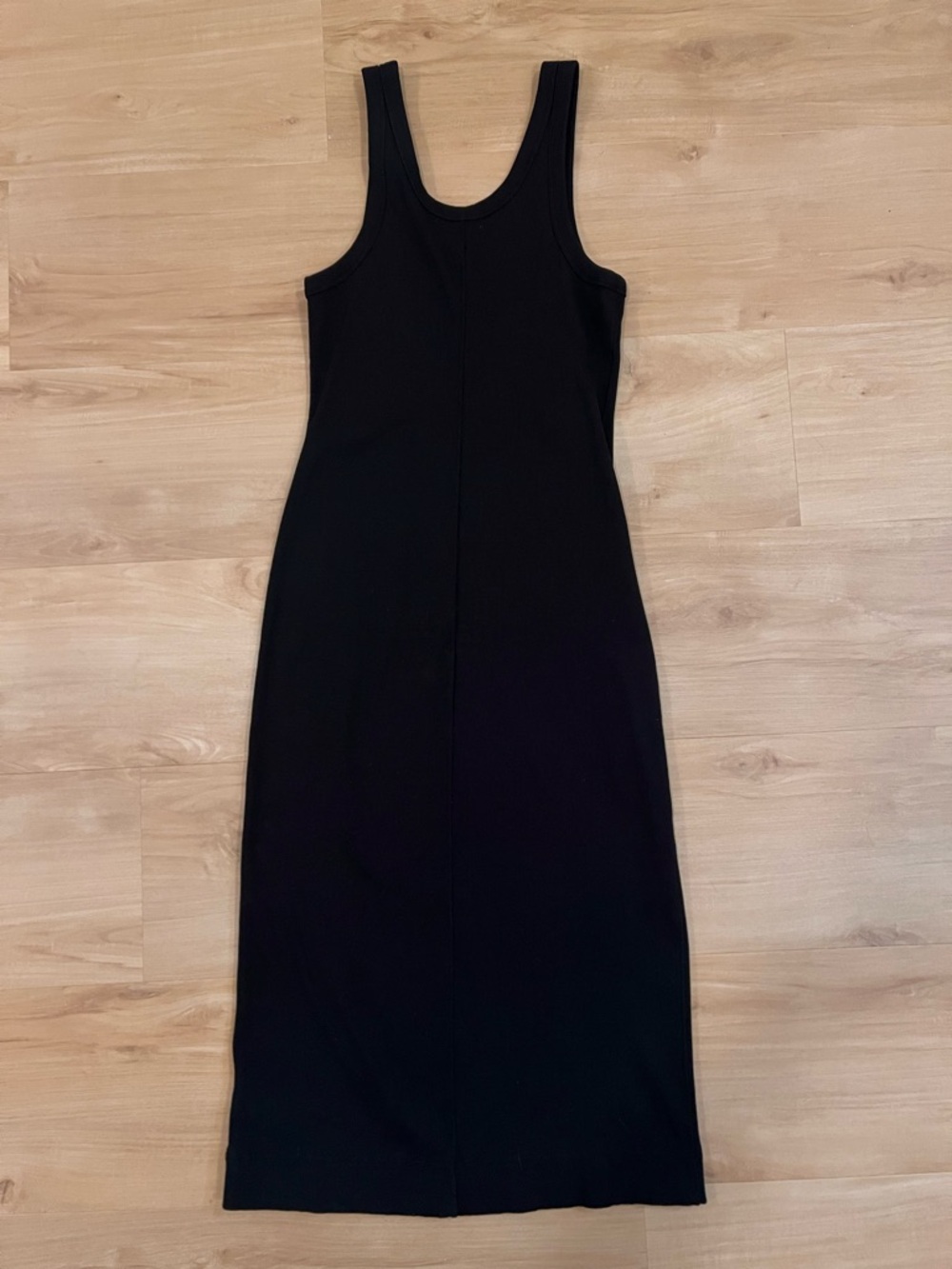Everlane Black Ribbed 90s Tank Dress - Sleek Summer Staple